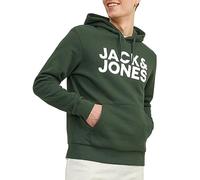 Jack & Jones Jjecorp Logo Sweat Hood Noos Sudadera con Capucha, Mountain View/Fit:reg/Large Print, XL para Hombre