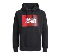 Jack & Jones JJECORP Logo Sweat Hood Play Noos - Sudadera con Capucha para Hombre, Color Negro, L, Negro, L