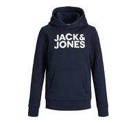 JACK & JONES Jjecorp Logo Sweat Hood Ss19 Jr Sudadera, Niños, Azul MarinoBlanco, 152
