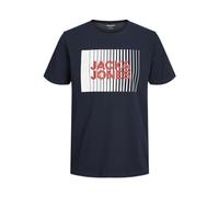 Jack & Jones JJECORP Logo tee Play SS O-Neck MNI, Camiseta Niños, Navy Blazer,