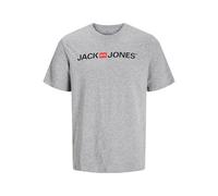 Jack & Jones Jjecorp Logo tee SS Crew Neck Noos Camiseta, Gris (Light Grey Melange Detail: Slim Fit-Melange), Large para Hombre