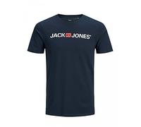 JACK & JONES Jjecorp Logo tee SS Crew Neck Noos, Camiseta Hombre, Azul (Navy Blazer Detail: Slim Fit), X-Large