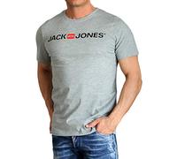 JACK & JONES Jjecorp Logo tee SS Crew Neck Noos, Camiseta Hombre, Gris (Light Grey Melange Detail: Slim Fit - Melange), XX-Large
