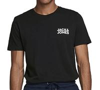 Jack & Jones JJECORP Logo tee SS Crew Neck SS19 Noos Camiseta, Negro (Black Slim/Small Print), XL para Hombre