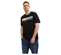 JACK & JONES Jjecorp Logo tee SS O-Neck Noos Pls Camiseta, Negro-2, 4XL Grande para Hombre
