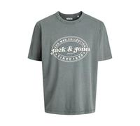 JACK & JONES Jjedover Print tee SS Crew Neck, Resistente al Agua, L