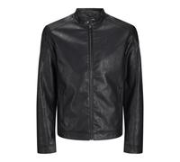 JACK & JONES Jjedylan Clean Pu Jacket Noos - Chaqueta de motorista para hombre, Negro, M