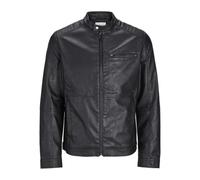 JACK & JONES Jjedylan Pu Biker Jacket Noos - Chaqueta de motorista para hombre, Negro, XS