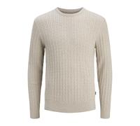 JACK & JONES Jjeemil Knit Cable Crew Neck Noos, Avena, XS