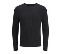 JACK & JONES Jjeemil Knit Cable Crew Neck Noos, Negro, XL para Hombre
