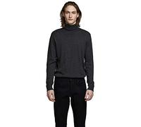 JACK & JONES Jjeemil Knit Roll Neck Noos Camiseta Cuello Alto, Gris (Dark Grey Melange Dark Grey Melange), Medium para Hombre