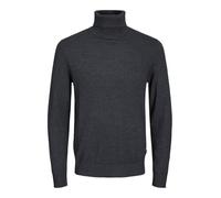 JACK & JONES Jjeemil Knit Roll Neck Noos Camiseta Cuello Alto, Gris (Dark Grey Melange Dark Grey Melange), Large para Hombre
