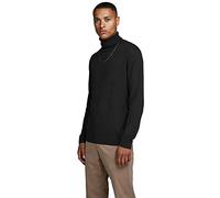 JACK & JONES Jjeemil Knit Roll Neck Noos Camiseta Cuello Alto, Negro (Black Black), Large para Hombre