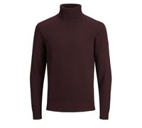 JACK & JONES Jjeemil Knit Roll Neck Noos Camiseta Cuello Alto, Rojo (Port Royale Detail: Melange), Small para Hombre