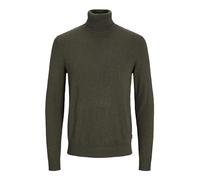 JACK & JONES Jjeemil Knit Roll Neck Noos Camiseta Cuello Alto, Verde (Olive Night Detail: Melange), XX-Large para Hombre