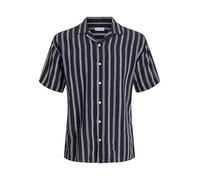 JACK & JONES Jjeenzo Stripe Resort-Camiseta SS Sn Camisa de Manga Corta, Sky Captain, S Hombres