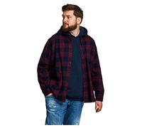 Jack & Jones Jjegingham - Camiseta de Sarga L/S Noos Camisetas L/S, Hombre, Port Royale, 8XL