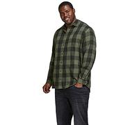 Jack & Jones Jjegingham - Camiseta de Sarga L/S Noos Camisetas L/S, Hombre, Verde Oliva, 8XL