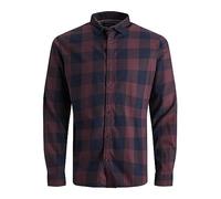 Jack & Jones Jjegingham Twill Shirt L/S Noos Camisa, Hombre, Puerto Royale, L