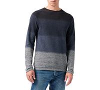 Jack & Jones Jjehill Knit Crew Neck Noos, Suéter Hombre, Navy Blazer Detail Gradient, L
