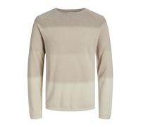 Jack & Jones Jjehill Knit Crew Neck Noos, Suéter Hombre, Oatmeal Detail Gradient, S