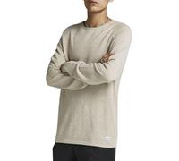 Jack & Jones Jjehill Knit Crew Neck Noos, Suéter Hombre, Oatmeal Detail Melange, XL