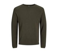 Jack & Jones Jjehill Knit Crew Neck Noos, Suéter Hombre, Olive Night Detail Melange, L