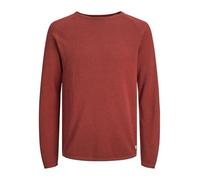 Jack & Jones Jjehill Knit Crew Neck Noos, Suéter Hombre, Red Ochre Detail Twist, XS