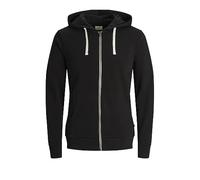 JACK & JONES JJEHOLMEN Sudadera con Capucha y Cremallera para Hombre Noos 12136884, Negro Black Beauty, XXXL