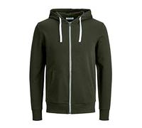 JACK & JONES Jjeholmen Sweat Zip Hood Noos Sudadera con Capucha, Verde (Rosin), S para Hombre