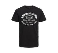 Jack & Jones Jjejeans tee SS O-Cuello Noos 23/24 Camiseta, Negro, XL para Hombre