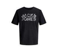 JACK & JONES Jjejeff Logo tee SS Sn, Negro, L