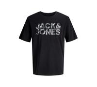 JACK & JONES Jjejeff Logo tee SS Sn, Negro, S