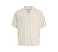 JACK & JONES Jjejeff Resort Stripe Shirt SS PLS, Talla Grande, Verde Oliva, 4XL