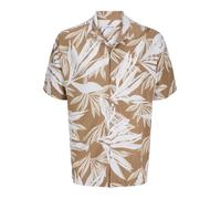 JACK & JONES Jjejeff Tropical AOP Resort Shirt Sn Pls Camisa de Manga Corta, Coriandro, 6XL Grande Hombres