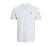 Jack & Jones JJEJERSEY Logo Polo SS Noos, Blanco, S