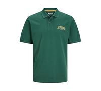 JACK & JONES Jjejosh Polo SS Sn Camisa de Manga Larga, Dunkelgrün, M para Hombre