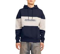 JACK & JONES Jjelegacy Blocking Sudadera con Capucha Noos, Chaqueta Azul Marino/Detalle: Bloqueo, S para Hombre