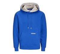 JACK & JONES Jjelegacy Sudadera con Capucha Noos, Azul Marino/Detalle: Moonbeam, M para Hombre