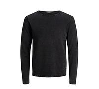 Jack & Jones Jjeleo Knit Crew Neck Noos, Suéter Hombre, Gris (Caviar), XL