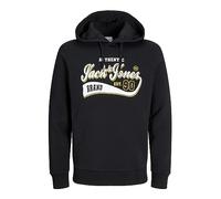 Jack & Jones Jjelogo 2 Col 23/24 Noos - Sudadera Con Capucha Sudadera con capucha, Hombre, Negro, Blanco Y Naranja, S