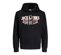Jack & Jones Jjelogo Sudadera con Capucha para Hombre 2 Col 25/26 Noos, Negro, L