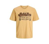 JACK & JONES Jjelogo tee SS O-Neck 2 Col Aw25 Sn, Amarillo Curry, XL Hombres