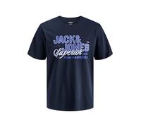 JACK & JONES Jjelogo tee SS O-Neck 2 Col Ss26 Sn PLS, Talla Grande, Azul Marino, 5XL