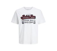 JACK & JONES Jjelogo tee SS Oneck 2 Col Aw25 Noos Pls, Cloud Dancer, XXL Hombres