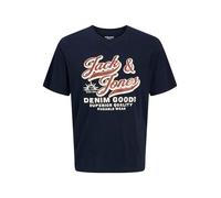 JACK & JONES Jjelogo tee SS Oneck 2 Col Aw25 Noos Pls - Talla Extra, Sky Captain, 4XL