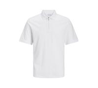 JACK & JONES Jjemac Zip SS Polo Sn Pantalones Cortos de chándal, Blanco, S para Hombre
