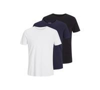 Jack & Jones Jjeorganic Basic tee SS O-Neck 3pk MP Camiseta, Negro/Marino/Blanco, M para Hombre