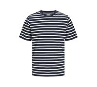 JACK & JONES Jjeorganic Basic tee SS O-Neck Noos Camiseta, Blazer/Stripes:Cloud Dancer, XXL Hombre
