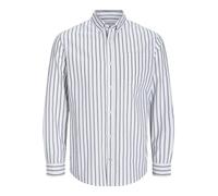 JACK & JONES JJEOXFORD LS Noos - Camiseta, Ensign Blue/Stripes:Stripes, L